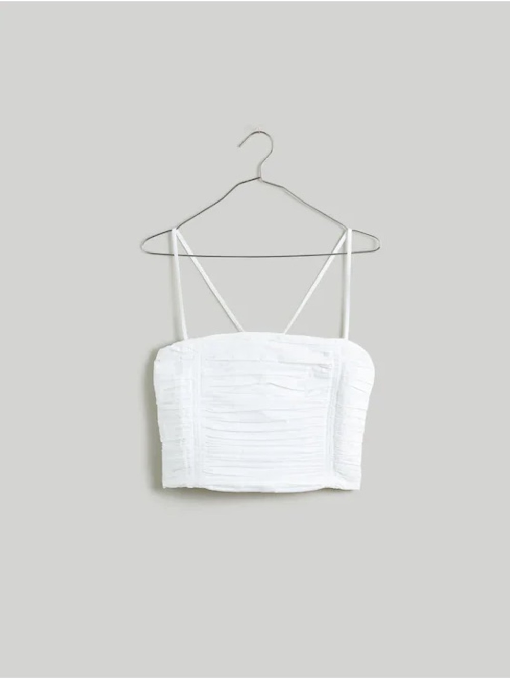 Women’s White Poplin Crop Tube Top